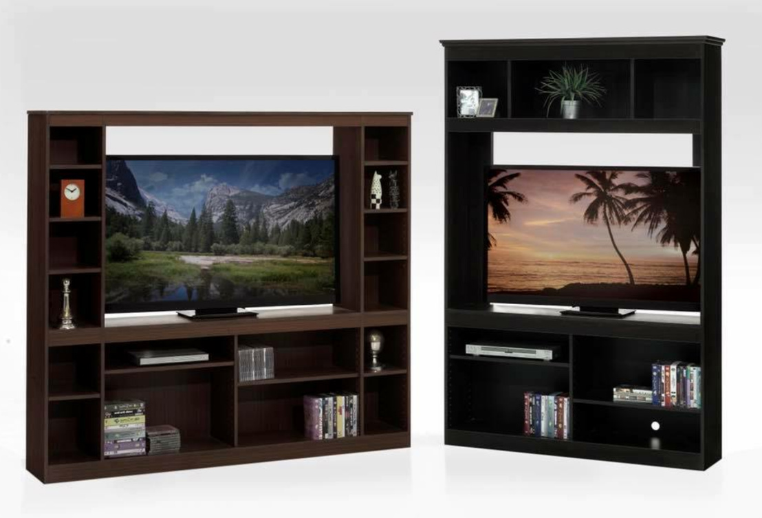 Nuevos Entertainment Center 2 Bk Mocha 1200 Al revez