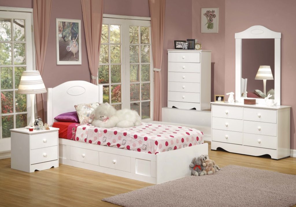 Isabella Twin Bedroom Set White Color Code M2806BRCB