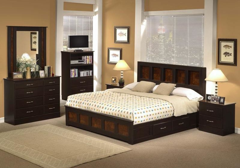 Karina Queen Bedroom Set Mocha Color Code A3508BR